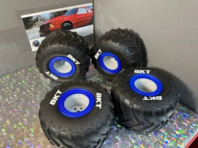 Losi -1818 BKT 2.6 MT Tire Premount Blue LMT 2.0 17mm 1/8 Digger Sonuva (4) - Image 1 of 3