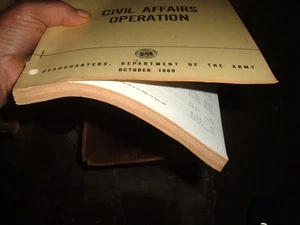 Manual de tapa blanda de operaciones de asuntos civiles FM 41-10 de octubre de 1969 Army Field - Imagen 1 de 3