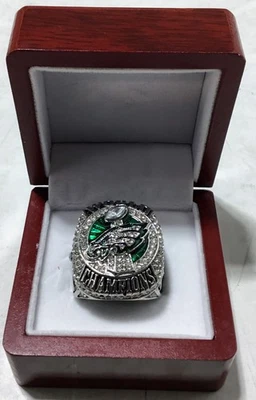 2017 Philadelphia Eagles Super Bowl Championship Replica Ring Foles 9 MVP Sz 11 - Image 1 of 4