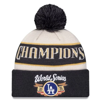 CHAMPIONS LOCKER ROOM CUFFED KNIT HAT BEANIE 2025 WORLD SERIES DODGERS NEW ERA - Image 1 of 4