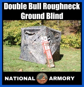 Double Bull Roughneck  Hunting Ground Blind 56x56x67 Mossy Oak Camo Quick Setup - Picture 1 of 20