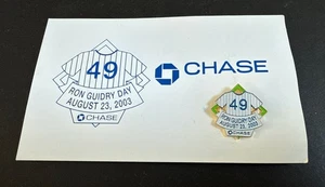 Ny Yankees RON GUIDRY DAY 2003 #49 Retired CHASE BANK Pin Sga Gator New Mint - Picture 1 of 7