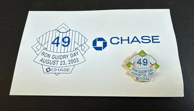 Ny Yankees RON GUIDRY DAY 2003 #49 Retired CHASE BANK Pin Sga Gator New Mint - Image 1 of 4