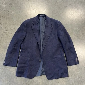 Blazer Polo Ralph Lauren Hecho en Italia Tejido en Lino Abrigo Deportivo Traje Espiga - Imagen 1 de 12