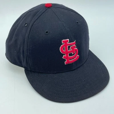 NEW ERA St Louis Cardinals Fitted Hat 7 5/8 Navy Wool MLB Authentic USA Made - Image 1 of 4