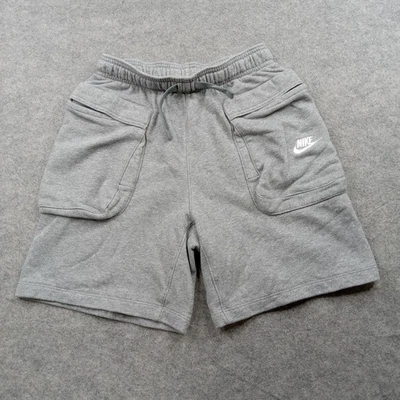 Pantalones Cortos Nike Para Hombre XL Gris Polar Tecnología Bolsillos de Carga Cordón Atlético Sudor Foto 1 de 4