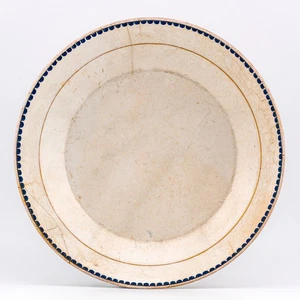 Antike Wedgwood Sahnegeschirr Untertasse blau vergoldeter Rand gemarkt England 18. Jh. - Bild 1 von 8