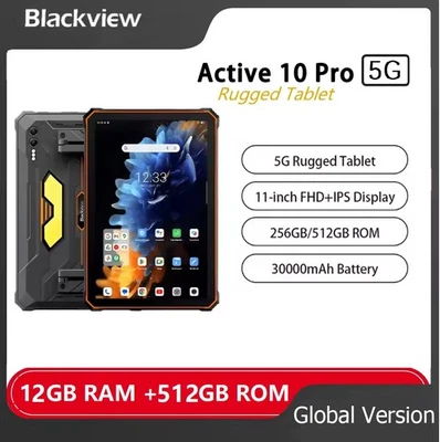 Blackview Active 10 Pro 5G Rugged Tablet PC 11'' 108MP 30000mAh 55W Android 14 - Image 1 of 4