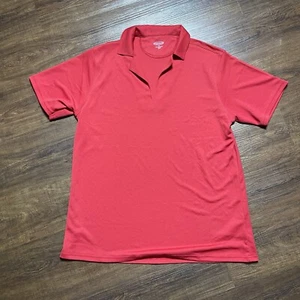 Edwards Womens Size Medium Red Knit Short Sleeve Polo 5580 - Picture 1 of 8