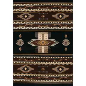 United Weavers Of America Manhattan 5 x 8 Black Indoor Southwestern Area Rug - Picture 1 of 2