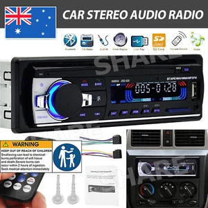 Car Radio Stereo 1Din Bluetooth FM Audio Head MP3/USB/SD/AUX In-Dash Unit Player - Picture 1 of 10