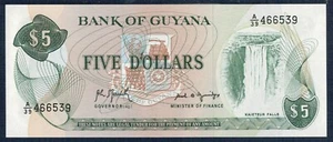 Guyana 5 Dollars 1992 P.M. N° 22f Stempelglanz - Gian 6 - Bild 1 von 2