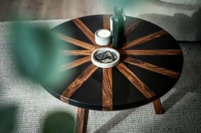 21" Epoxy Resin River Table Top Round Living Room Centerpiece - Image 1 of 4