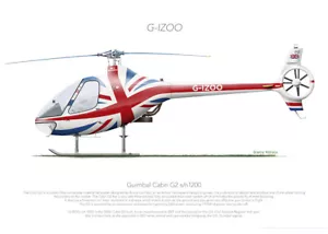 Guimbal Cabri G2 G-IZOO 2017 - Estampado de perfil A3+ - Imagen 1 de 4