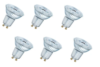 6x OSRAM LED Reflektor PAR16 Spot 4,3W=50W GU10 warmweiß 36° EEK:F (Spekt A-G) - Bild 1 von 4