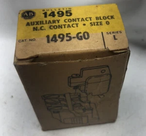 Allen Bradley 1495-G0 Ser L Auxiliary Contact Size 0 600VAC 1 N.C. - Picture 1 of 5