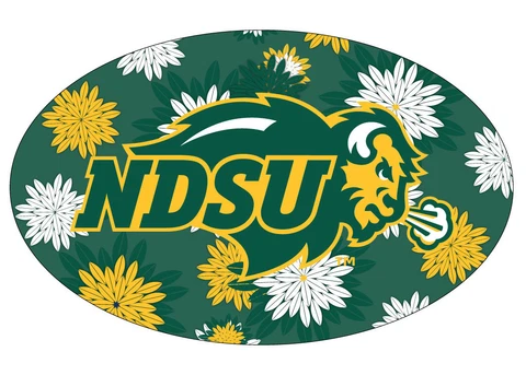NORTH DAKOTA STATE BISON OVAL FLORAL DESIGN MAGNET-NDSU CAR MAGNET-NEW FOR 2016! Cover