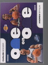 CARLOS BOOZER/ANDREW BYNUM 2008-09 SKYBOX ONE ON ONE MEMORABILIA CARD #00-BB