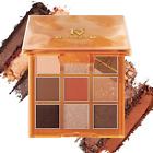 FV Eyeshadow Palette, 9 Colors Brown Eye Shadow Palette for Women, Highly Pigmen