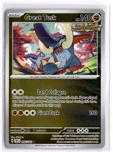 Pokemon TCG Great Tusk 097/162 Sv05: Temporal Forces Reverse Holo - Picture 1 of 1