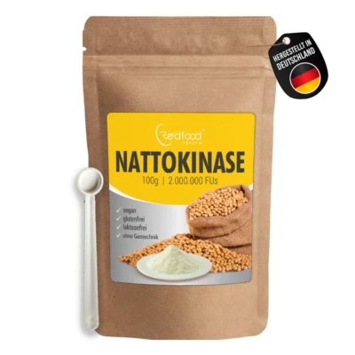 REDFOOD Nattokinase Powder ⭐ ACTION ⭐ 100g Pack = 2,000,000 FU's ≙ 1000 Capsules