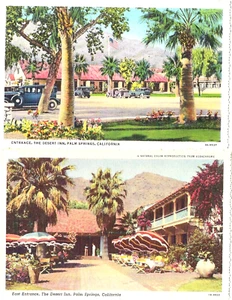 Palm Springs CA The Desert Inn Main & East Entrances Sammlerset - Bild 1 von 1