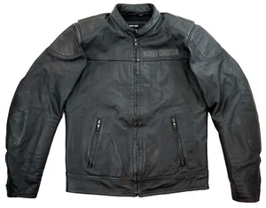 HARLEY DAVIDSON Cafe Racer Biker Motorrad Lederjacke 46 S-M - Picture 1 of 4