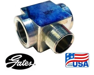Gates 24FP-24FP-24MP Innenrohr NPTF auf Lauf auf Außenrohr NPTF 1-1/2" T-Stück - Bild 1 von 3