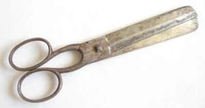 ANTIQUE BULGARIAN IRON HAND FORGED LARGE SCISSORS 13" - Picture 1 of 11