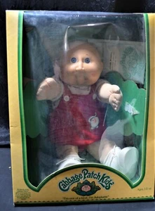 Vintage Kohlpuppe Neu im Karton Augie Bobbie Bald Boy Grübchen blaue Augen 1983/1984 - Bild 1 von 20