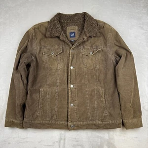 Gap Jacket Mens XXL Vintage Corduroy Sherpa Lined Trucker Y2K Trucker Barn Chore - Picture 1 of 11