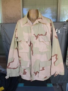Camicia da combattimento DCU 3 colori Desert Storm 1990, cappotto uniforme, non emesso GRANDE REGOLARE - Foto 1 di 9