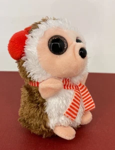 Keel Toys ☆ Mini Motsu ☆ Christmas Hedgehog - BB Beanies Soft Toy Plush - Picture 1 of 5