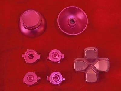 PS4 Controller Modding Set: Thumbsticks Button Steuerkreuz Analog Aluminium PINK - Bild 1 von 2