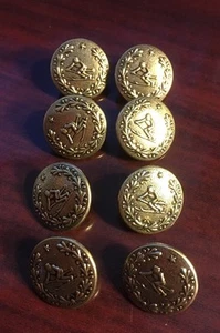 Esquí 8 Esquí Tono Dorado Metal 3/4" Traje Botones Metal Vástago Botón - Imagen 1 de 4