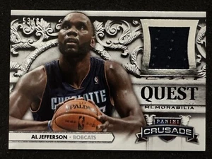 2013-14 Crusade QUEST MEMORABILIA 53/60 Al Jefferson Charlotte Bobcats GAME WORN - Picture 1 of 2