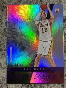 2014-15 Prestige PAU GASOL #99 Bonus Shots Purple Parallel Lakers /49 - Picture 1 of 2