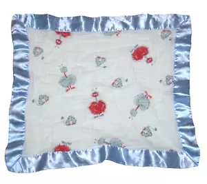 Aden + Anais Tweetarrow Ostrich Birds Issie Baby Blanket Red Blue Satin Edge - Picture 1 of 2