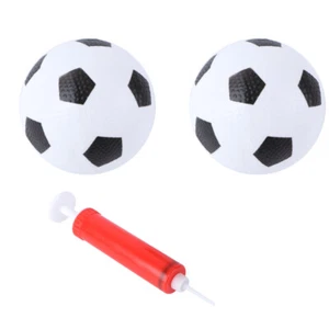 1Set Educational Soccer Ball Toys for Boy Girl White Balls Red Inflator - Picture 1 of 12