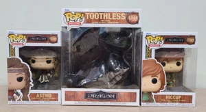 Funko Pop Deluxe How to Train Your Dragon Toothless Hiccup & Astrid Bundle - Picture 1 of 6