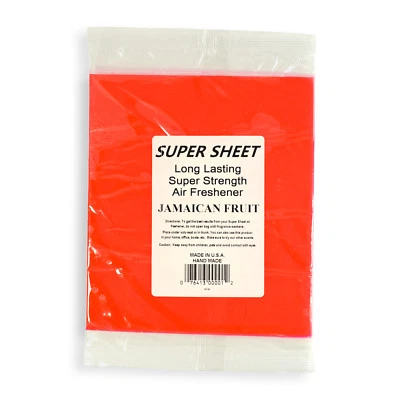 Jenray Super Sheet Large (8"x7") Under Seat Car Air Freshener (Jamaican Fruit)