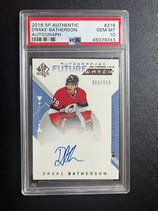 2018 SP Authentic Future Watch Drake Batherson Auto Rookie /999 PSA 10 - Picture 1 of 2