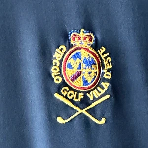 Camisa Polo Circolo Golf Villa D’Este Lake Como Italia Para Hombre Grande Azul Confort SS - Imagen 1 de 10