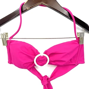 Reggiseno bikini Victoria’s Secret top donna piccolo increspato Barbie rosa vintage Y2K anni 90 - Foto 1 di 10