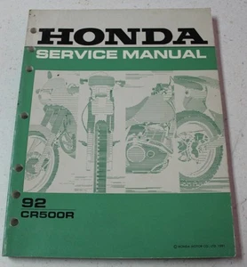 MANUAL DE REPARACIÓN DE FÁBRICA HONDA CR500R '92 ~ Service Fix 92500-3 - Imagen 1 de 4