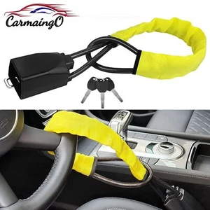 Steering Wheel Lock Seat Belt Anti-theft w/ 3 Keys Universal for Car Trucks SUV - Picture 1 of 9