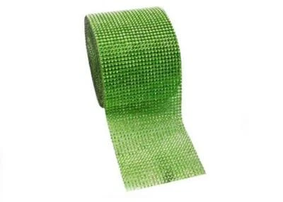 4.75" x 10 yardas DIAMOND MALLA ENVOLTURA ROLLO ESTRÁS CINTA BLING, 24 filas!  Foto 1 de 4