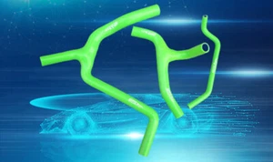 Silicone Radiator HOSE FOR Kawasaki KXF450 KX450F 2009-2014 2010 2011 2012 GREEN - Foto 1 di 5