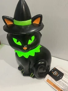 Halloween Lit Black Cat Blow Mold 11” 2024 Hyde & Eek! Prop Indoor - Picture 1 of 4