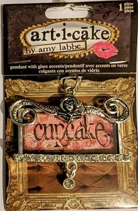 art-i-cake Amy Labbe Pendant With Glass Accents Cupcake Frame AL29240 New NWT - Bild 1 von 12